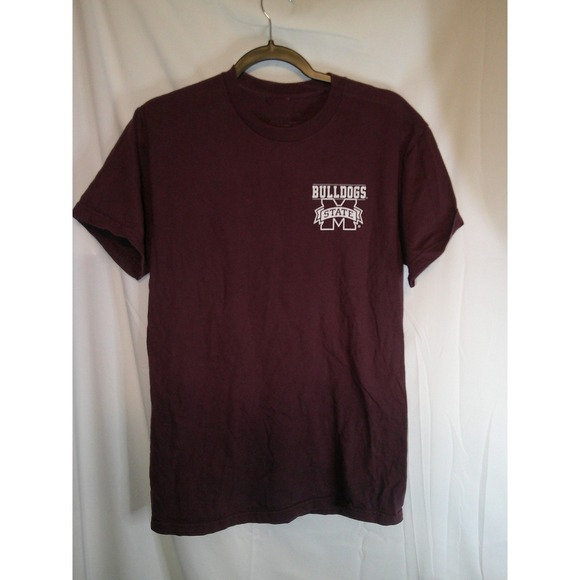 Mississippi State Bulldogs T Shirt Maroon Collegiate Graphic Tee Large - Picture 1 of 3